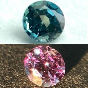 カラーチェンジ効果!!(天然アレキサンドライト0.039ct)o 約2.0×2.0mm ルース 裸石 宝石 ジュエリー alexandrite jewelry BJ2/BJ2◎ w5 81