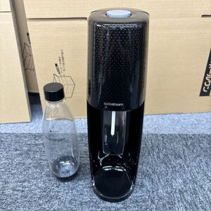 622◎ sodastream ソーダストリーム 炭酸水メーカー ワンタッチ 黒 ブラック 調理器具 キッチン ボトル有り