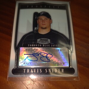 2007 bowmanstarling prospects travis snider autograph