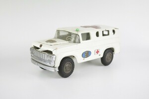当時物 ブリキ 玩具 フリクション マルサン ブルドッグトイ JAPAN 日本製 FORD 救急車 ヴィンテージ アンティーク フリクショントイ レトロ