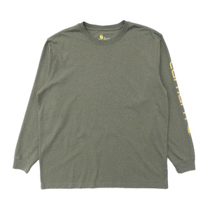 古着 カーハート CARHARTT ロングスリーブTシャツ ロンT オリーブグリーン サイズ表記：XL　gd76597