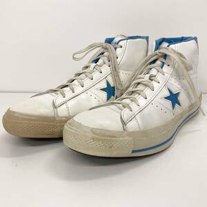 希少 US12.5 70s CONVERSE ONE STAR ハイカット レザー スニーカー コンバース ワンスター ALLSTAR HI チャックテイラー VINTAGE 1080360