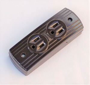 K3294*1950s *LEVITON ベークライト*コンセント アトリエ*未使用*USA*ビンテージ*工業系*DIY*箱付き*インダストリアル 古民家 アンティーク