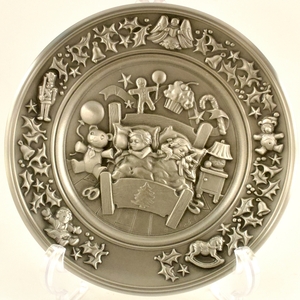 マレーシア SELANGOR PEWTER 1885 絵皿 86101 513445 295g 152mm