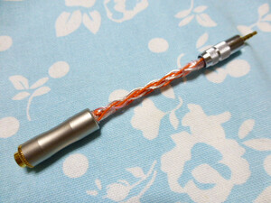 4.4mm5極 (メス) → 2.5mm4極 変換ケーブル オーグライン+pt撚り線 + ALO SXC Cryo 24awg 八芯 ブレイド編み込み (カスタム対応可能)