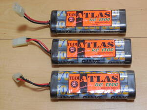 1-523 TEAM ATLAS RC1700 7.2V NI-CDバッテリー 3本