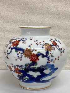 深川製磁 花瓶 花器 壷 岩梅