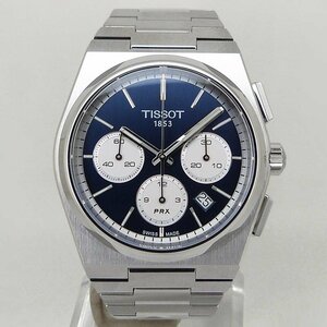 中古美品ティソ【TISSOT】 T137.427.11.041.00 PRX ピーアールエックス オートマティック クロノグラフ ブルー