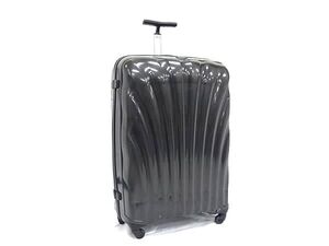 1円 ■美品■ Samsonite サムソナイト ポリカーボネート 4輪 キャリーバッグ キャリーケース 旅行かばん ダークグレー系 FJ3172