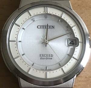 333-0548 CITIZEN シチズン EXCEED エクシード メンズ腕時計　金属ベルト　電波ソーラー H113-T014020 動作確認済み　ジャンク