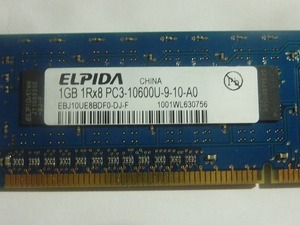 ELPIDA 1GB PC3-10600U-9-10-A0