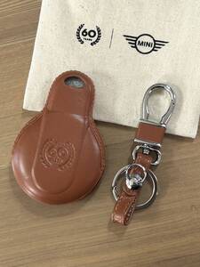 ★[希少]BMW MINI 60 YEARS LEATHER KEY CASE.★ MINI 60周年 牛革 キーケース 未使用 非売品