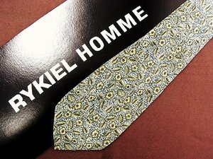 ♪25112D♪状態並品【花 植物 柄】リキエル【RYKIEL】ネクタイ