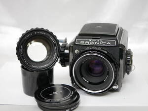 #7517 Bronica S2 75mm 100mm f2.8 ゼンザブロニカ 中判フィルムカメラ レンズ2本 