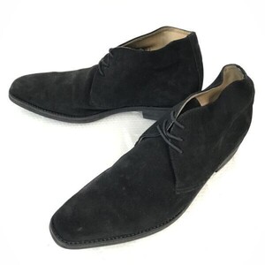 Finsbury/フィンズベリー★イングランド製/ダイナイトソール/スエード本革/チャッカブーツ【7/25.5-26.0/黒/BLACK】dress shoes◆pWB93-10