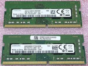 ◆Samsung M471A1K43CB1-CRC 2枚セット - PC4-19200/DDR4-2400/PC4-2400T 260Pin DDR4 SO-DIMM 16GB(8GB x2) 動作品