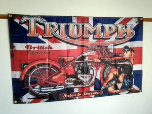 トライアンフ TRIUMPH スピードツイン　speedtwin フラッグ 旗 150×90cm