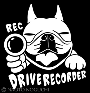 オリジナル ステッカー シール フレンチブルドッグ フレンチブルドック DOG IN CAR ドライブレコーダー 録画中 フレブル F6