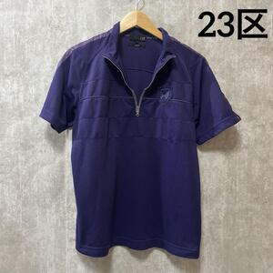 23区SPORT スポーツ　ハーフジップゴルフウェア　紫　パープル　ウィメンズ 古着　美品