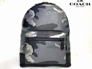 新品★送料無料★超レアモデル COACH コーチ メンズ レザー カモフラージュ ミックス マテリアルズ バックパック リュックサック