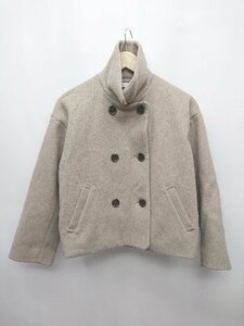 ◇ natural couture ナチュラルクチュール シンプル ショート丈 長袖 コート サイズF グレー レディース P