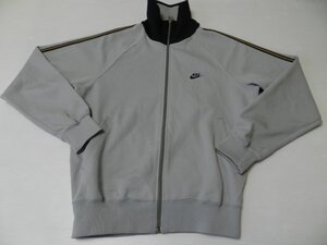 ビンテージ・レトロ！80‘s ■NIKE/ナイキ製！【★グレー×ブラック！■紺タグ！】トラックジャケット・ジャージ！/Lサイズ