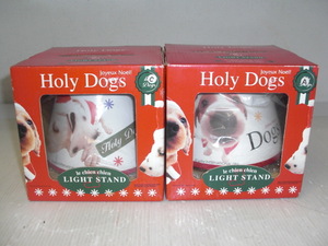 ●未使用 保管品 ザドッグ THE DOG Holy Dogs ライト スタンド 2種 セット クリスマス 照明 インテリア 犬 グッズ