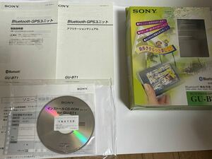 ソニー　CLIE 向け　GPSユニット　GU-BT1 マニュアル、地図データCD-ROM 、外箱