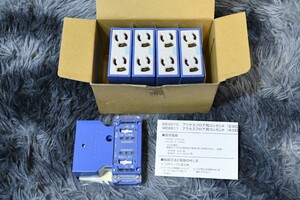 trok555 未使用 新品 明高社 ME8610 アクセスフロア用コンセント 5点セット 2コ口 20A 125 meikosha 説明書付き