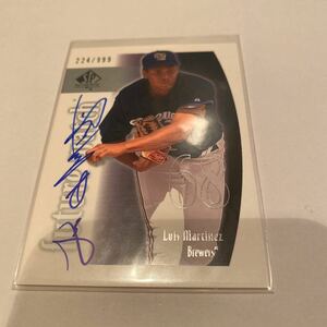 Luis Martinez 2002 UD SP Authentic RC auto /999