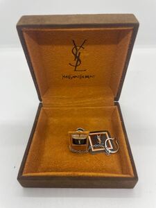 【未使用】Yves Saint Laurent イヴサンローランヴィンテージタイタック　コンビカラー 箱付き タグ付きYSL ネクタイピン