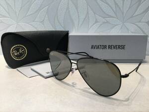 【新品】レア！RayBan レイバン AVIATOR REVERSE RBR0101S 002/GS　ブラック☆未使用