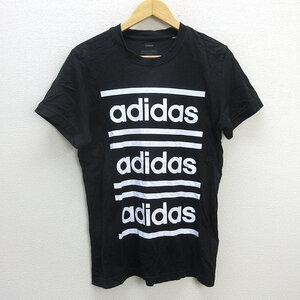 z■アディダス/adidas プリントTシャツ【O】黒/men