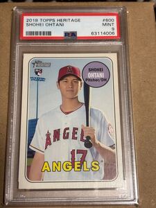 2018 Topps Heritage #600 大谷翔平 ルーキーカード PSA9 Shohei Ohtani RC