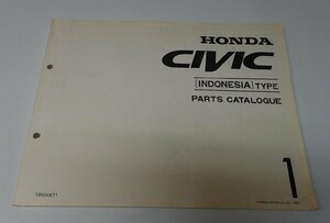 ●「HONDA　CIVIC　シビック　パーツカタログ　THAILAND TYPE 1」　英文