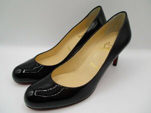 約25㎝【未使用】Christian Louboutin クリスチャンルブタン 3080363 SIMPLE PUMP 70 アーモンドトゥ パテント パンプス 伊製