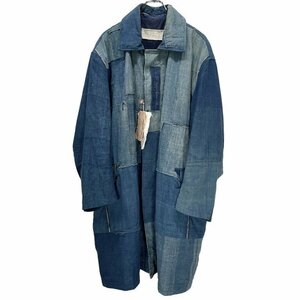 andrew driftwood 【men3528I】 Limited Piece Boro C-2 Balmacaan Coat アンティーク襤褸パッチワークハンドメイドバルマカーンコート AR