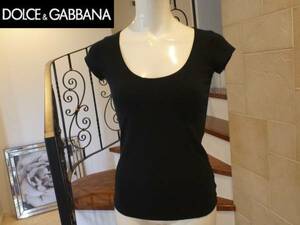 美品　Dolce&Gabbana - ドルチェ＆ガッバーナ★★ 黒　ブラック　半袖Tシャツ　S