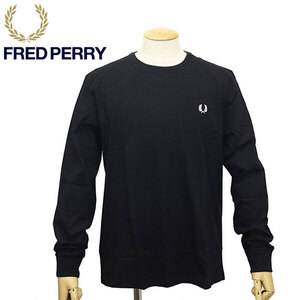 FRED PERRY (フレッドペリー) M8700 LONG SLEEVE CREW NECK T-SHIRT 長袖 クルーネック Tシャツ FP539 BLACK L