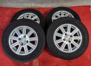 【w004】☆スタッドレスタイヤ＋アルミホイール☆ 165/70R13 2014年製ダンロップDSX-2 4本セット 送料込！