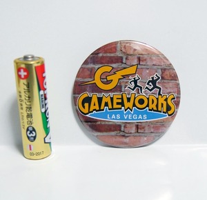 GAMEWORKS　LAS VEGAS　ゲームワークス　缶バッジ