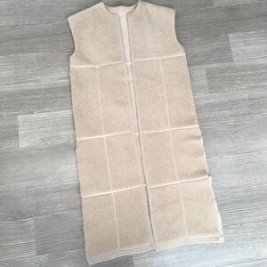 YM/1050 AMERI アメリ MOUTON LIKE KNIT VEST ニット ベスト ジレ ベージュ サイズ表記フリー