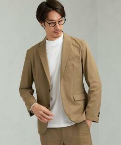 美品 UNITED ARROWS green label relaxing テーラード ユナイテッドアローズ 無地 サイズ S 32221392951 ブラウン ジャケット ベージュ