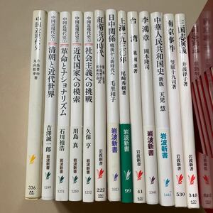 13冊セット 中国史 三国志 近現代史 南京事件 日中関係 李鴻章 岩波新書 革命とナショナリズム 社会主義 台湾 中国