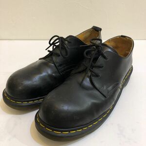 Dr .Martens ドクターマーチン 3ホール 鉄板入り 革靴 ブラック UK9 EU43 シューズ