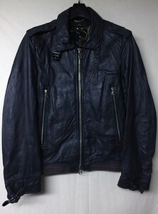 ナノユニバース maktig◆山羊革 ゴートレザーライダースJKT