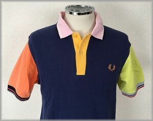 英国製 フレッドペリー FREDPERRY BEAMS 30TH 別注 ビームス ポロシャツ クレイジーパターン サイズ38 [F1]