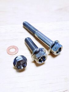 109-N◆ホンダ NSR250 チタン合金 オイルポンプ ASSY マウントボルト フルセット MC16,MC18,MC21,MC28 互換