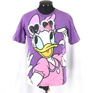 東京ディズニーランド/TOKYO Disney RESORT★半袖Tシャツ/デイジー【メンズM/紫/purple】オリエンタルランド/Tops/Shirts◆BH708