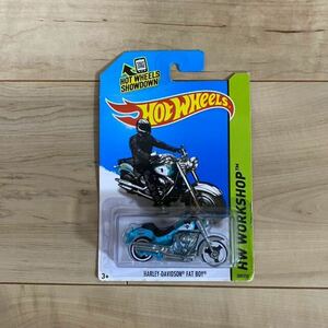 ホットウィール HARLEY DAVIDSON FAT BOY ハーレー ダビッドソン ファットボーイ 水色 Hot Wheels MATTEL 未開封 希少 絶版